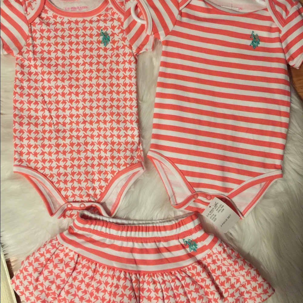 3 piece polo set size 6/9 month NEW